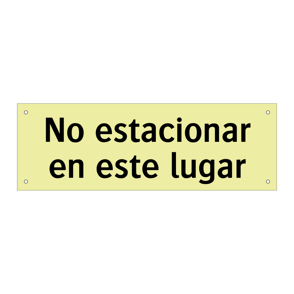 No estacionar en este lugar