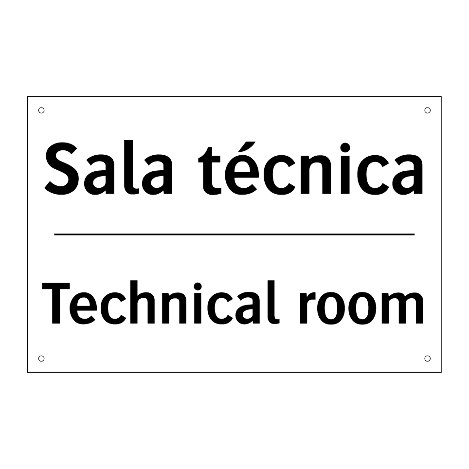 Sala técnica - Technical room
