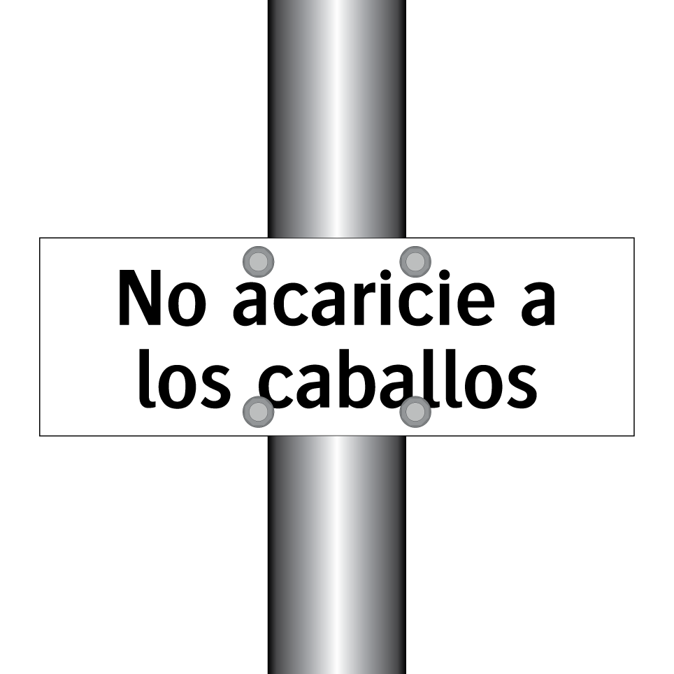 No acaricie a los caballos