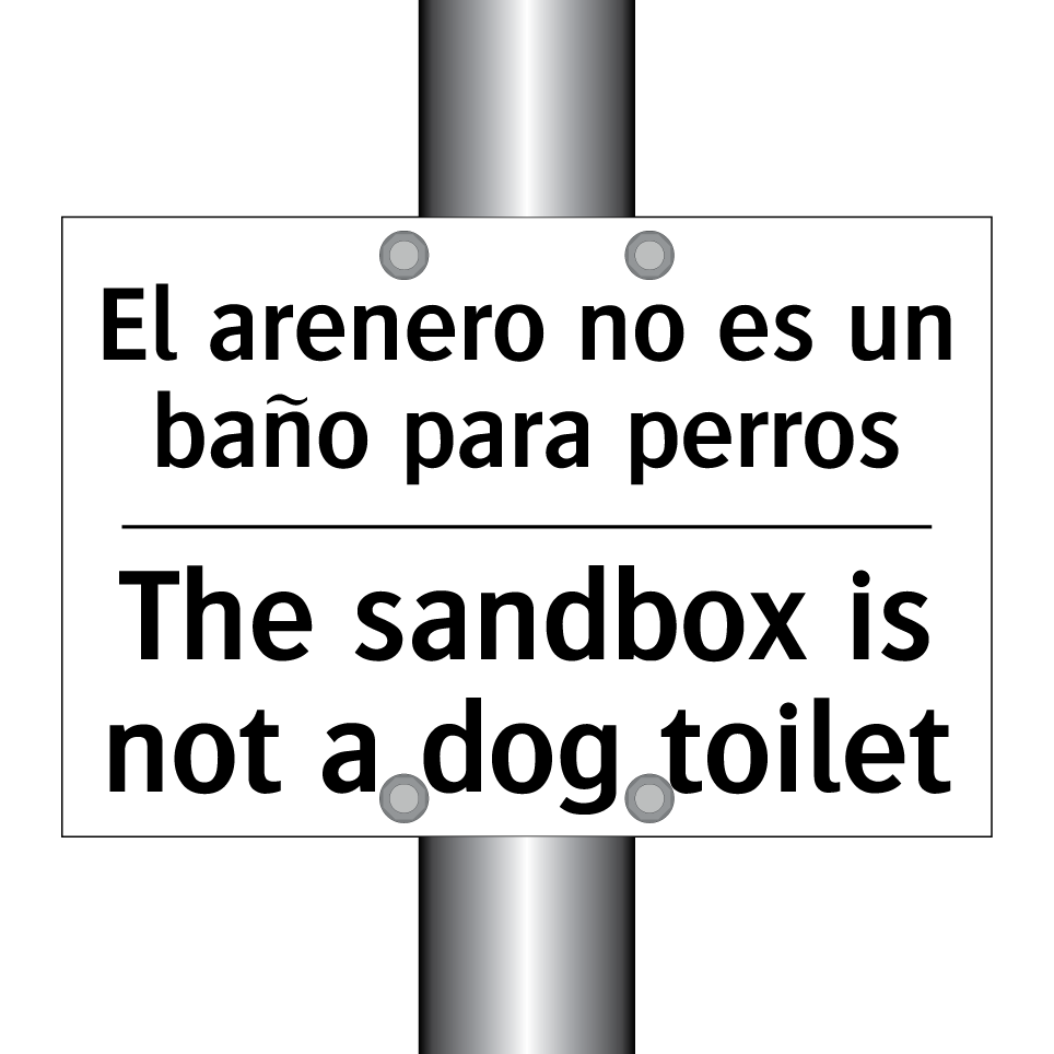 El arenero no es un baño para perros - The sandbox is not a dog toilet