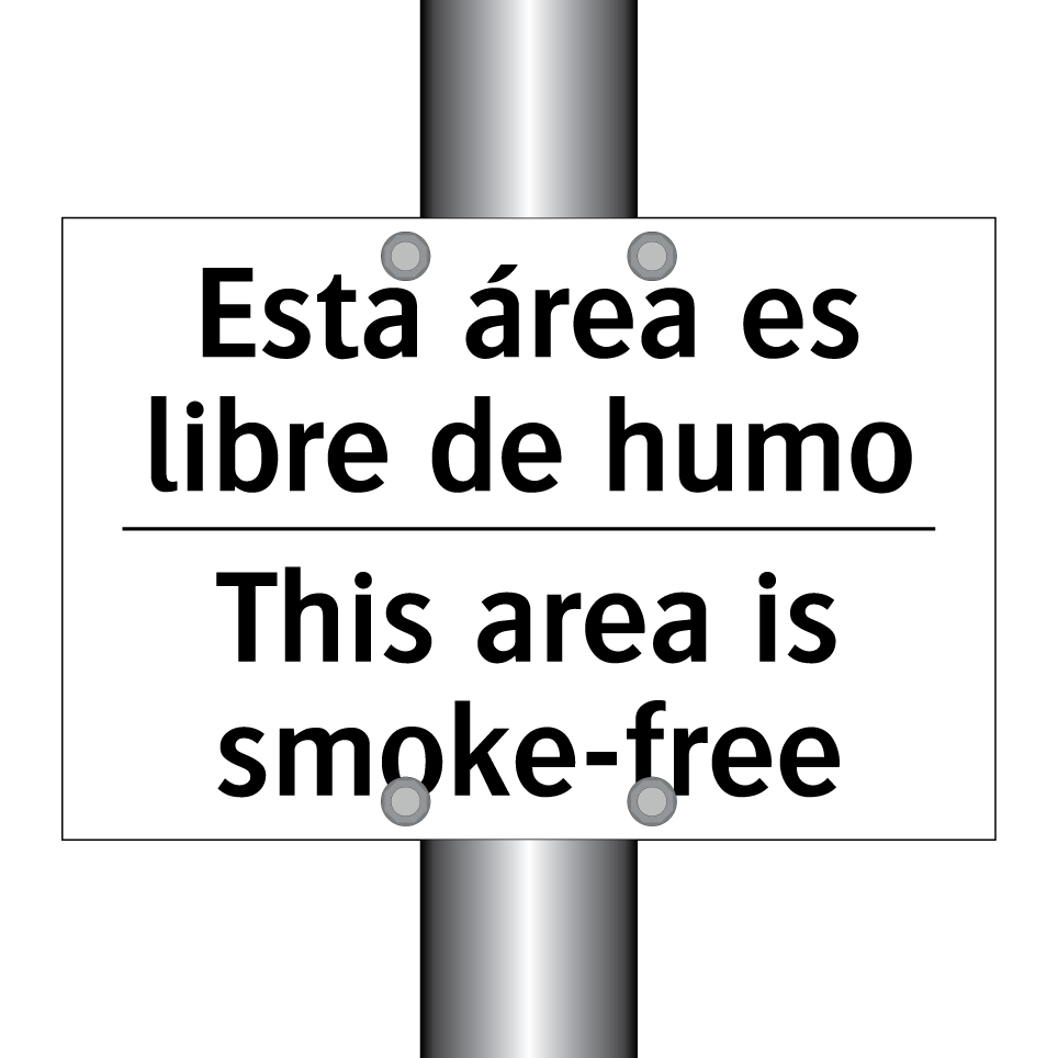 Esta área es libre de humo - This area is smoke-free