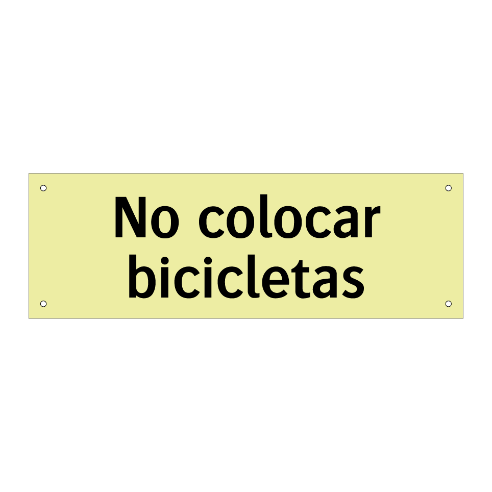 No colocar bicicletas