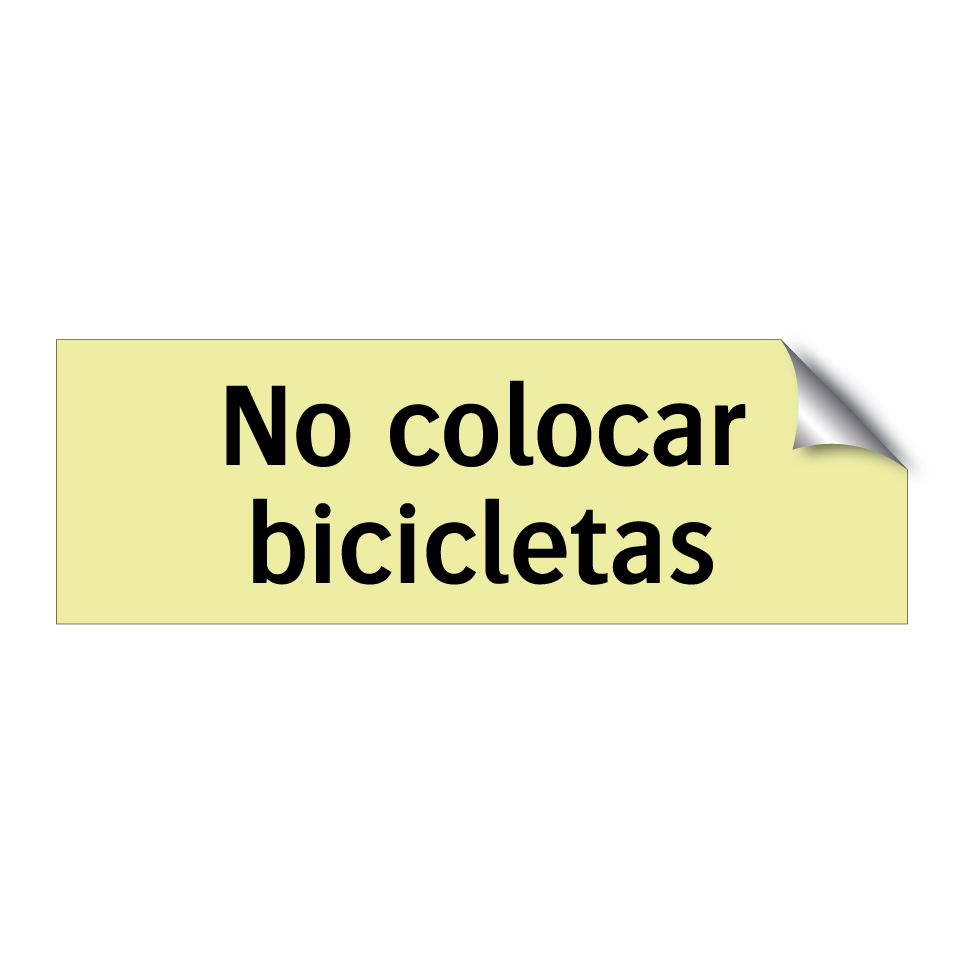 No colocar bicicletas