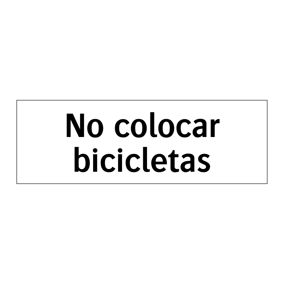 No colocar bicicletas