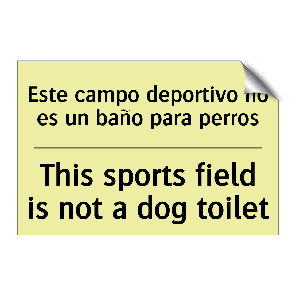 Este campo deportivo no es un baño para perros - This sports field is not a dog toilet