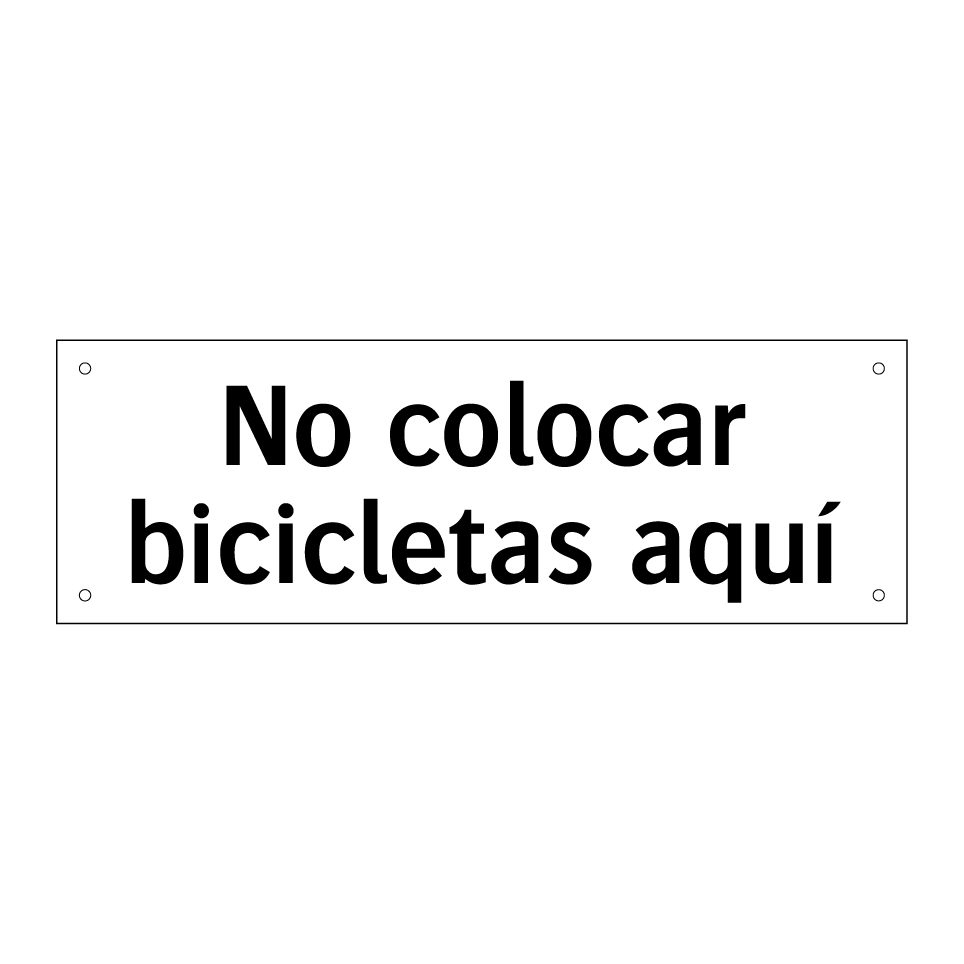 No colocar bicicletas aquí