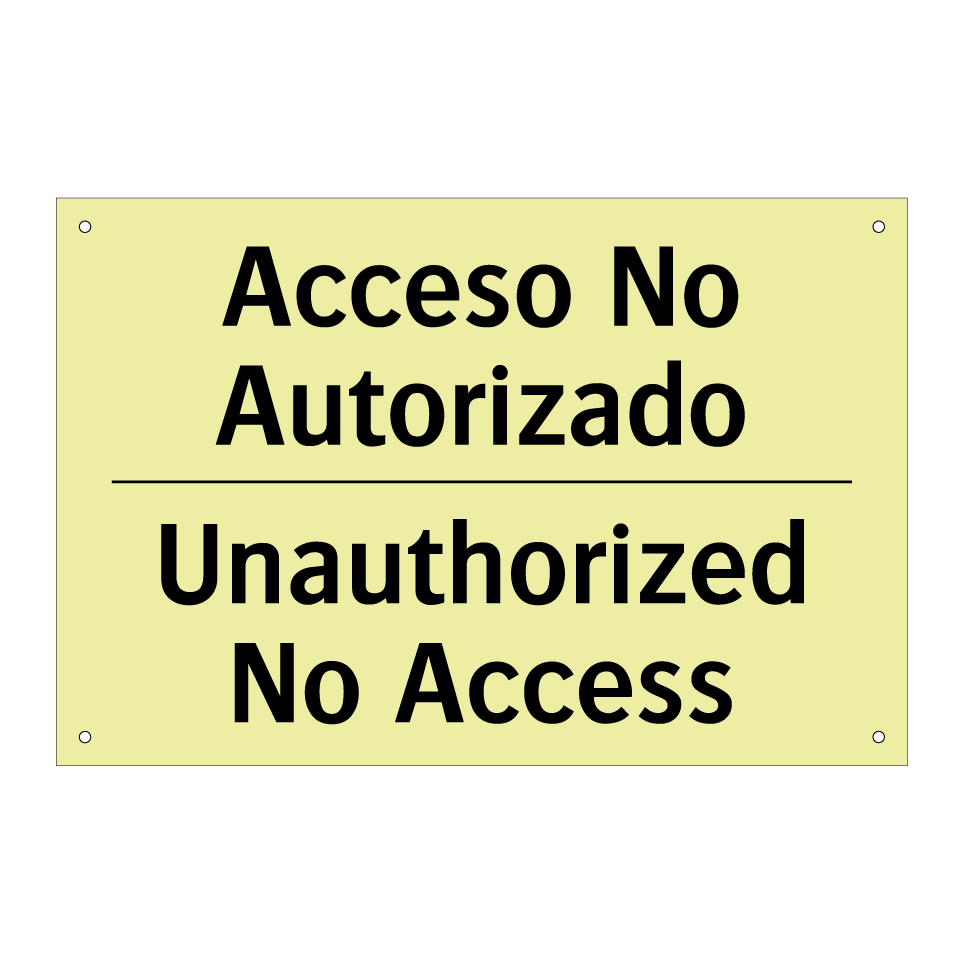 Acceso No Autorizado - Unauthorized No Access