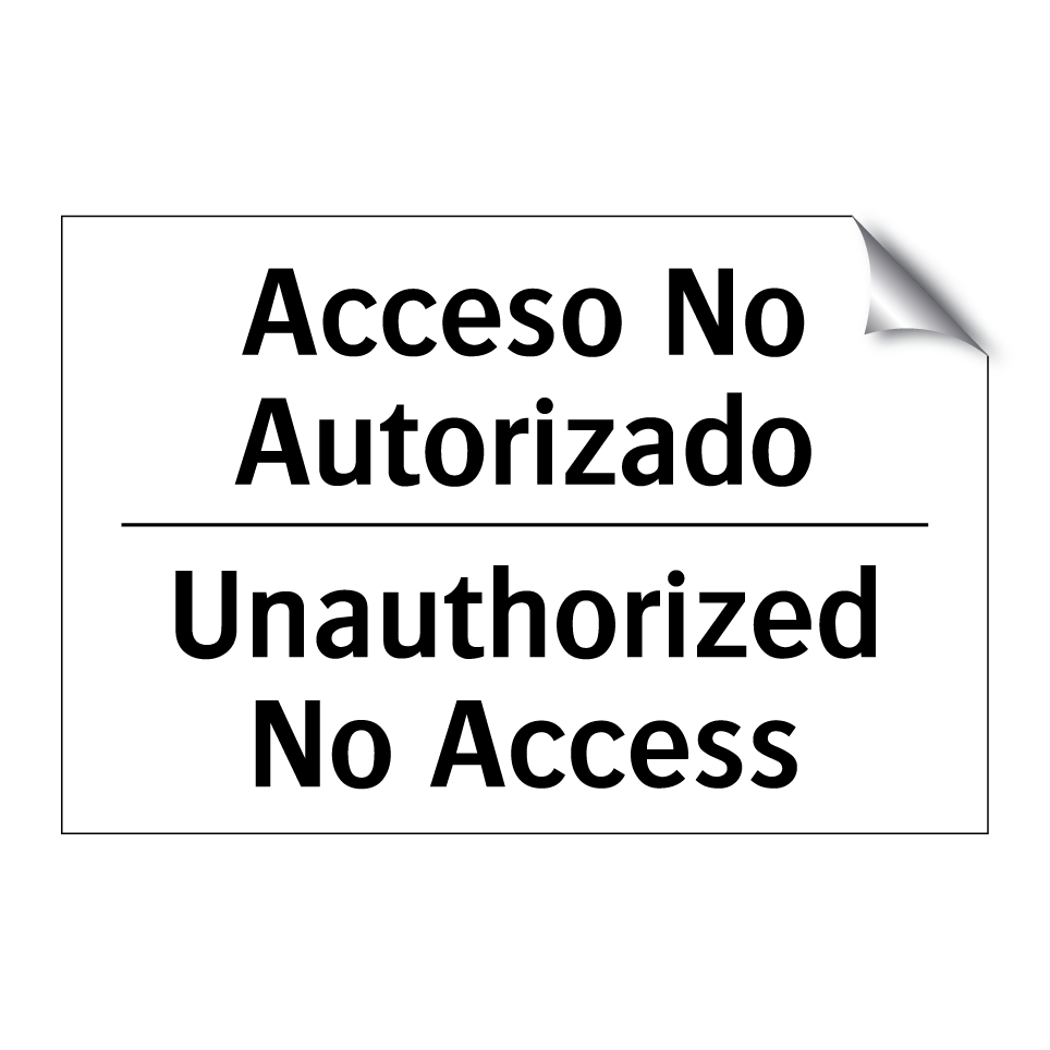 Acceso No Autorizado - Unauthorized No Access