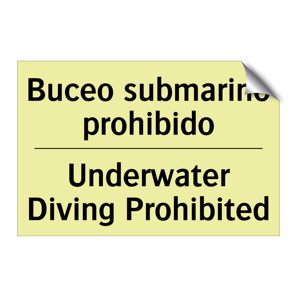 Buceo submarino prohibido - Underwater Diving Prohibited