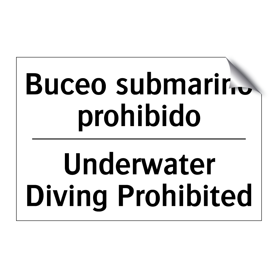 Buceo submarino prohibido - Underwater Diving Prohibited