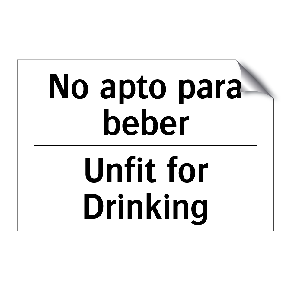 No apto para beber - Unfit for Drinking