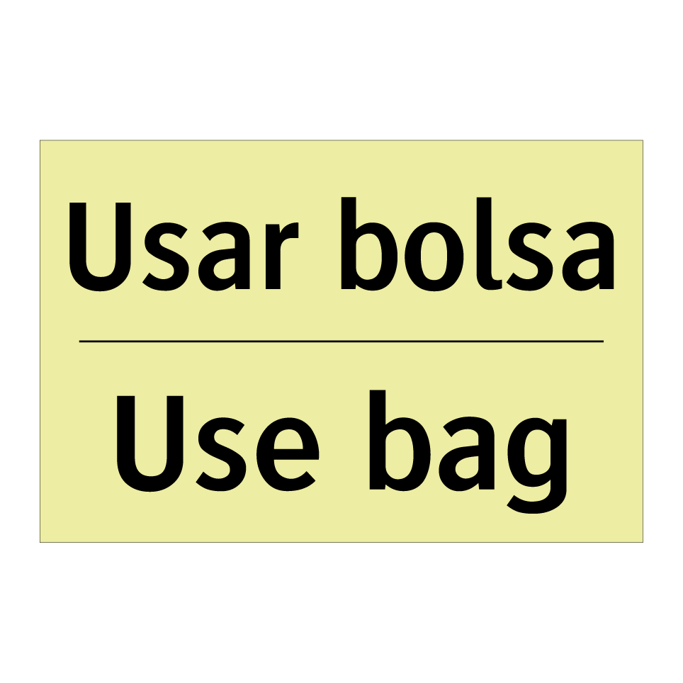 Usar bolsa - Use bag