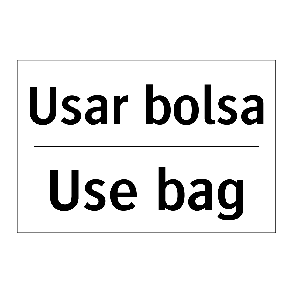 Usar bolsa - Use bag