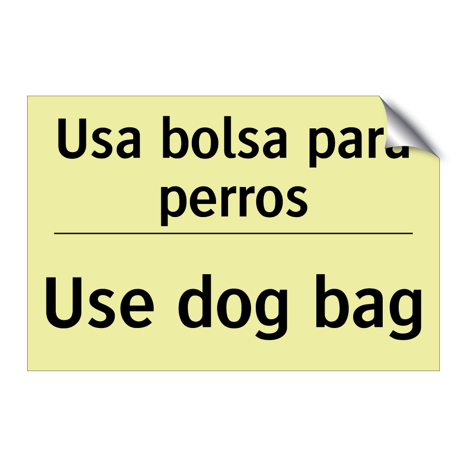Usa bolsa para perros - Use dog bag