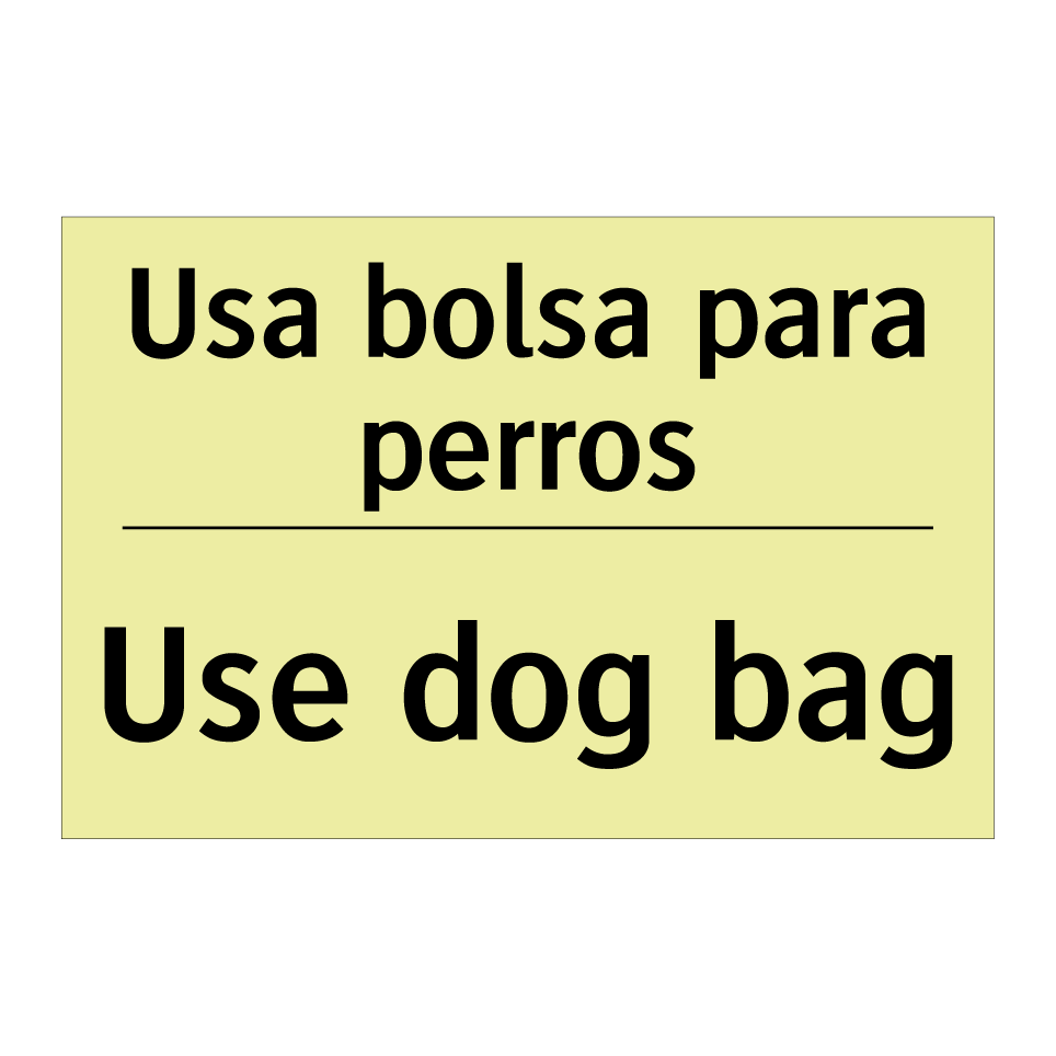 Usa bolsa para perros - Use dog bag
