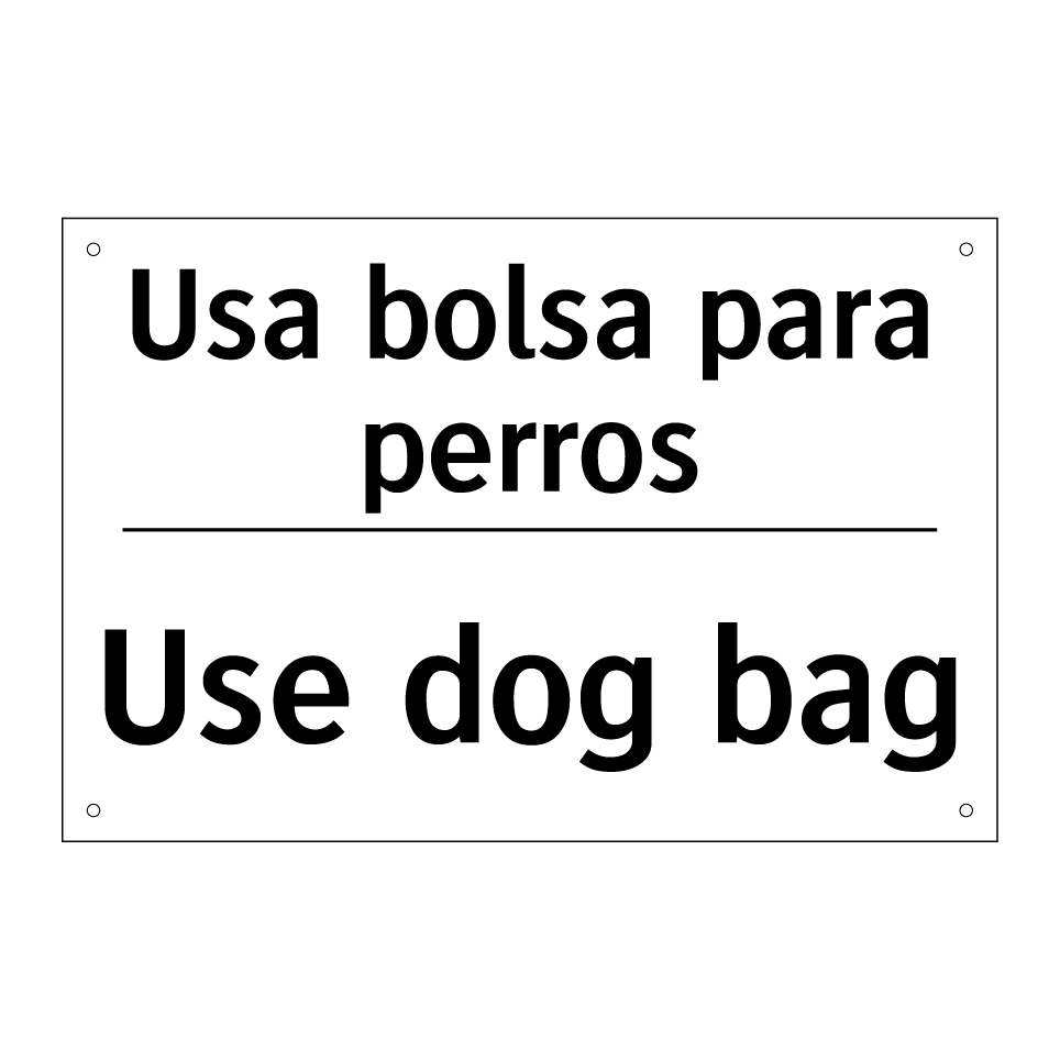Usa bolsa para perros - Use dog bag