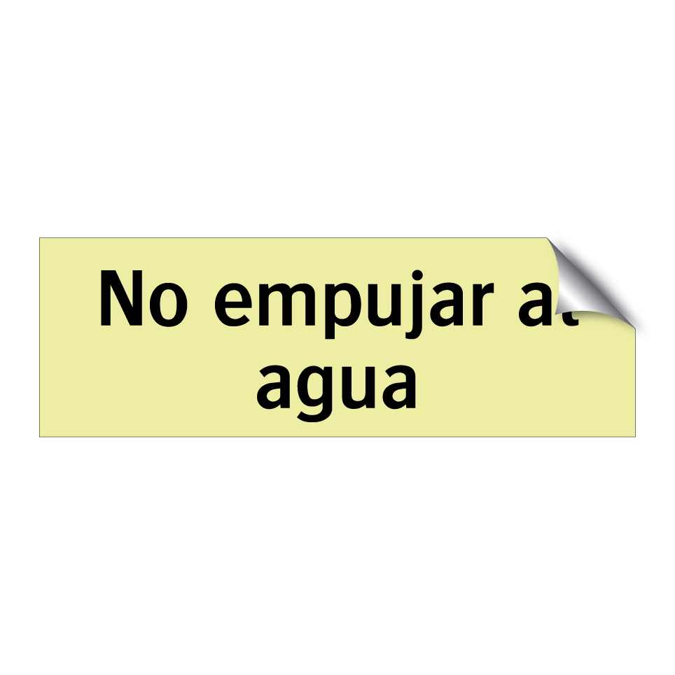 No empujar al agua
