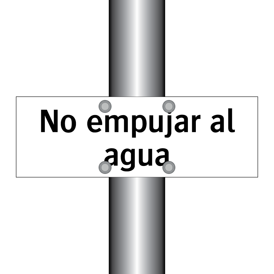 No empujar al agua