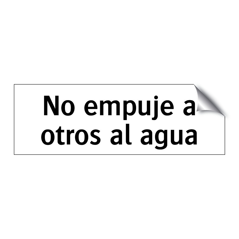 No empuje a otros al agua