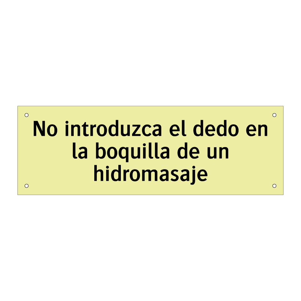 No introduzca el dedo en la boquilla de un hidromasaje
