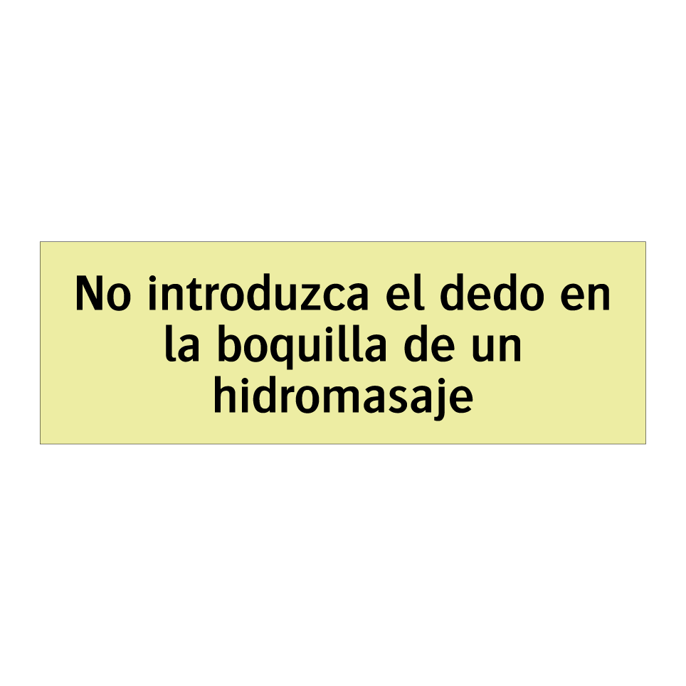 No introduzca el dedo en la boquilla de un hidromasaje