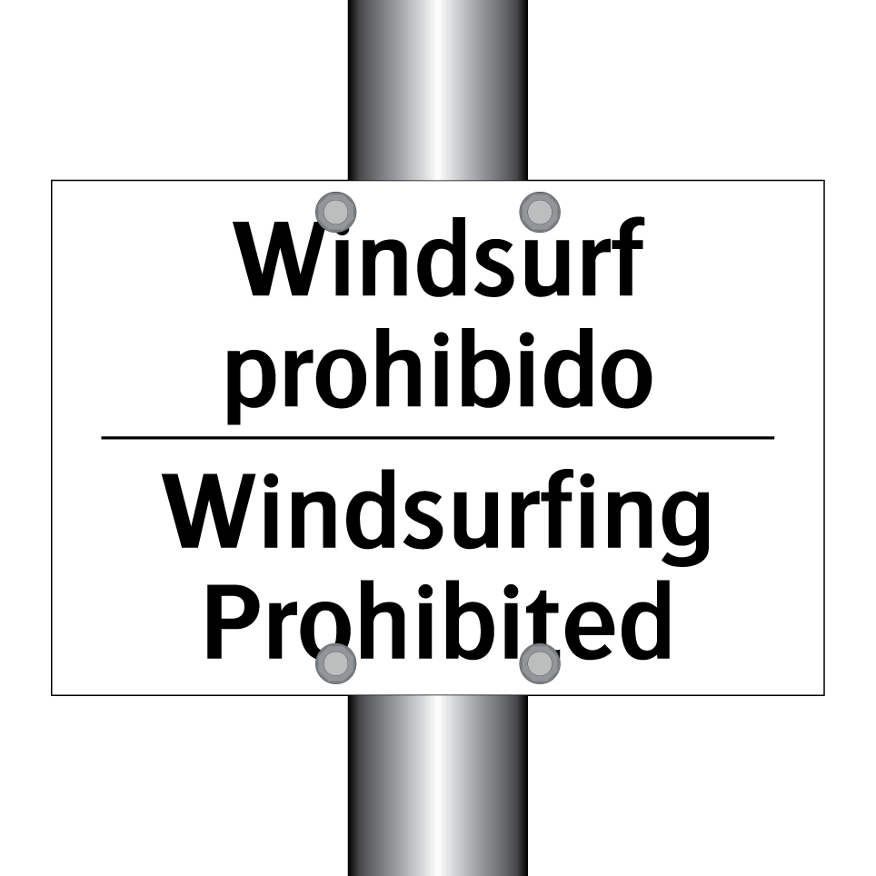 Windsurf prohibido - Windsurfing Prohibited