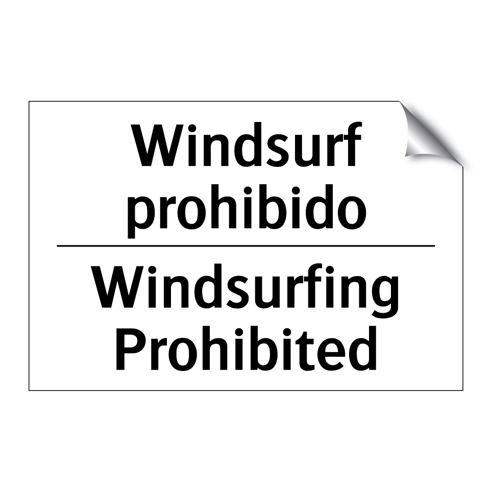 Windsurf prohibido - Windsurfing Prohibited