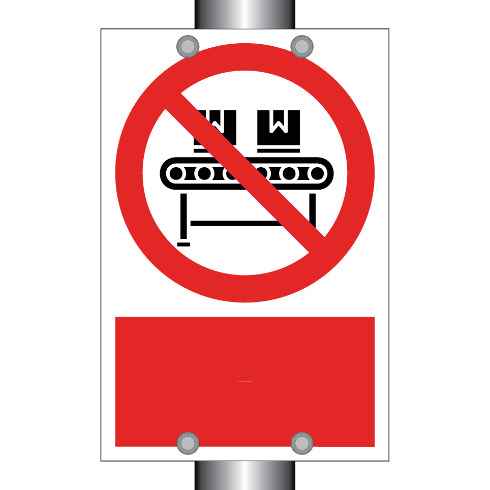 Acceso y permanencia en la cinta transportadora prohibidos