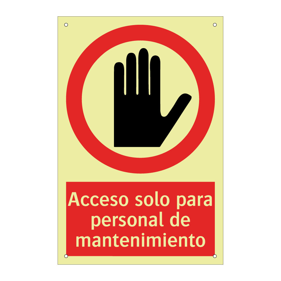 Acceso solo para personal de mantenimiento