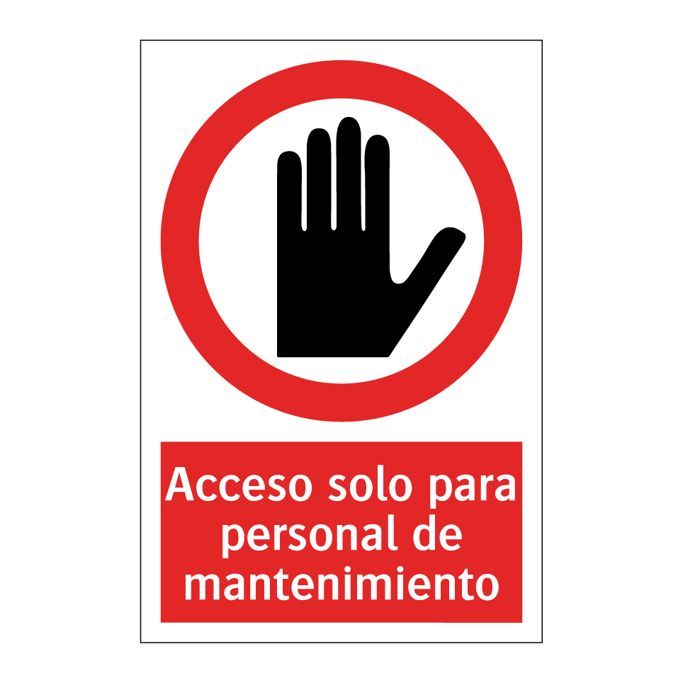 Acceso solo para personal de mantenimiento