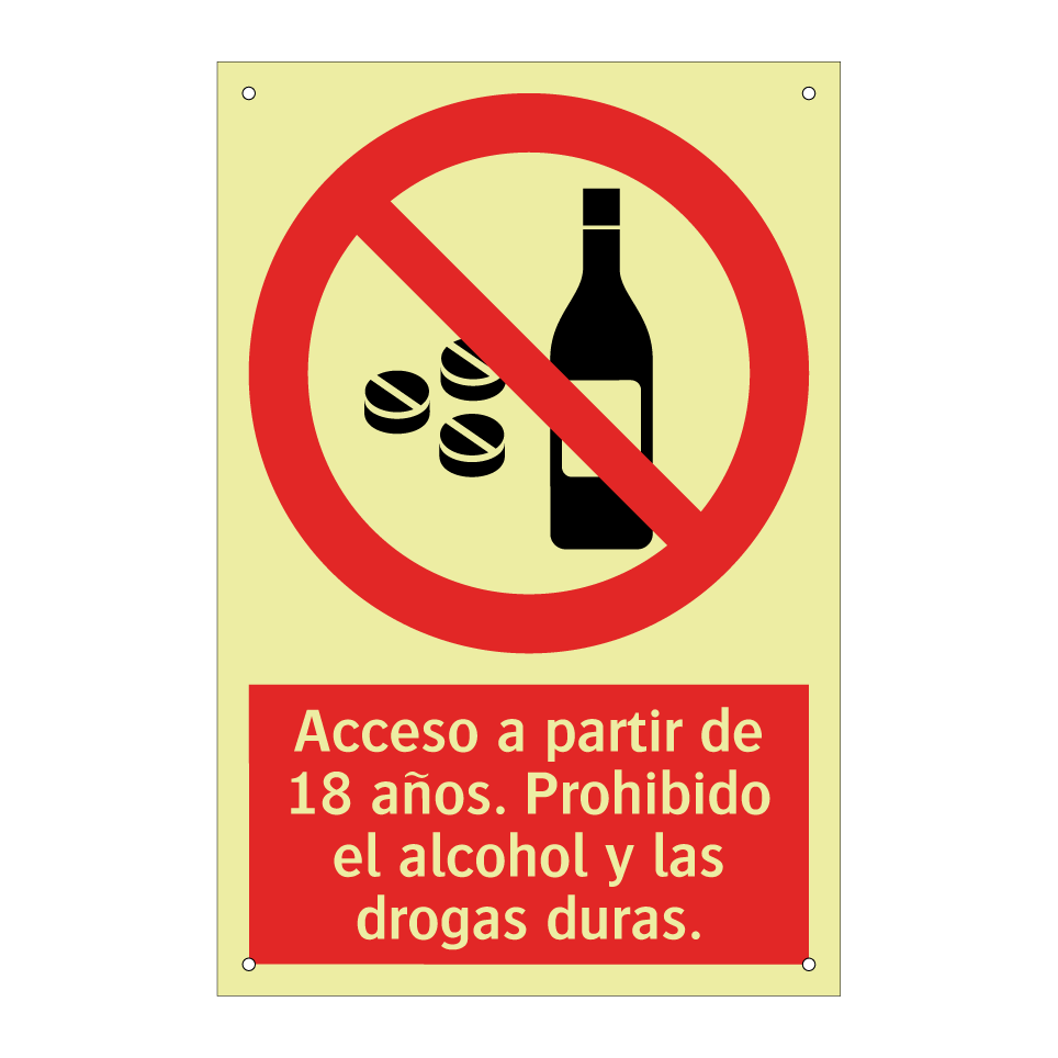 Acceso a partir de 18 años. Prohibido el alcohol y las drogas duras.