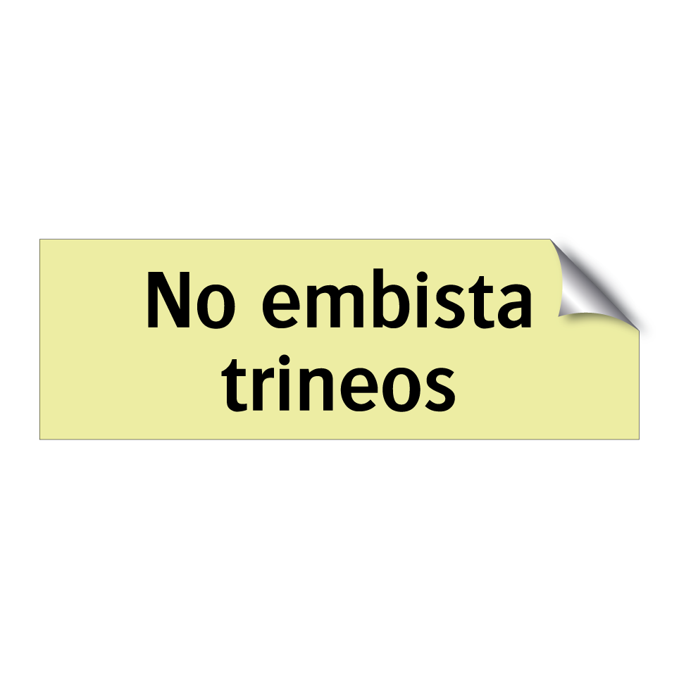 No embista trineos