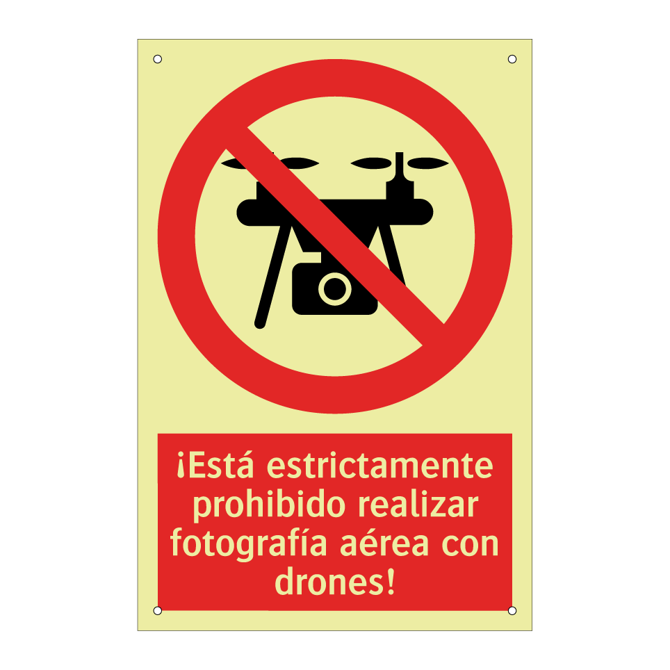 ¡Está estrictamente prohibido realizar fotografía aérea con drones!