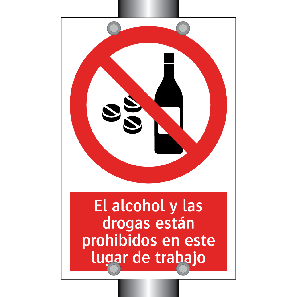 El alcohol y las drogas están prohibidos en este lugar de trabajo