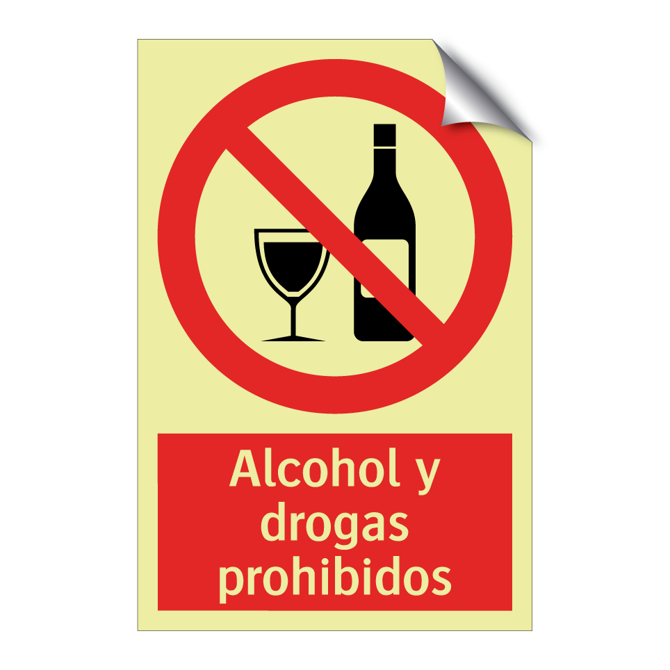 Alcohol y drogas prohibidos