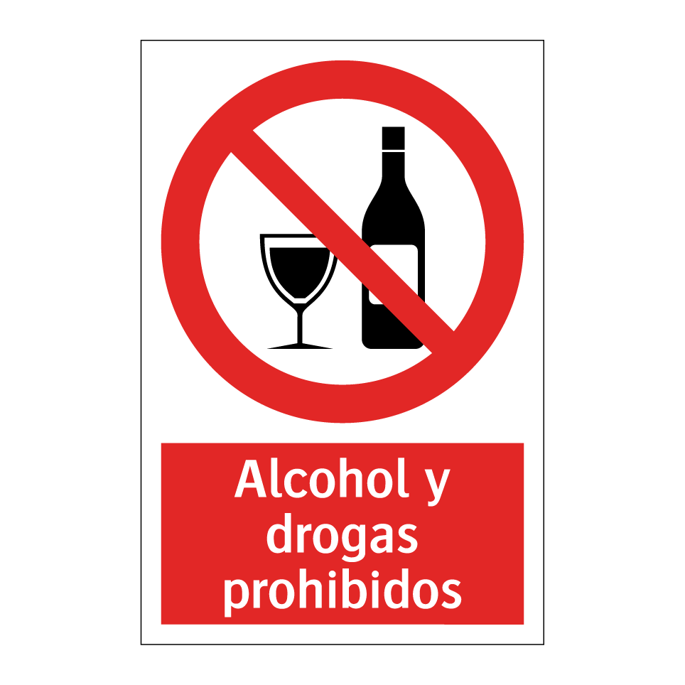 Alcohol y drogas prohibidos