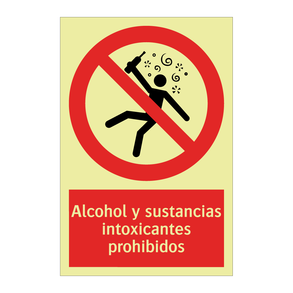 Alcohol y sustancias intoxicantes prohibidos