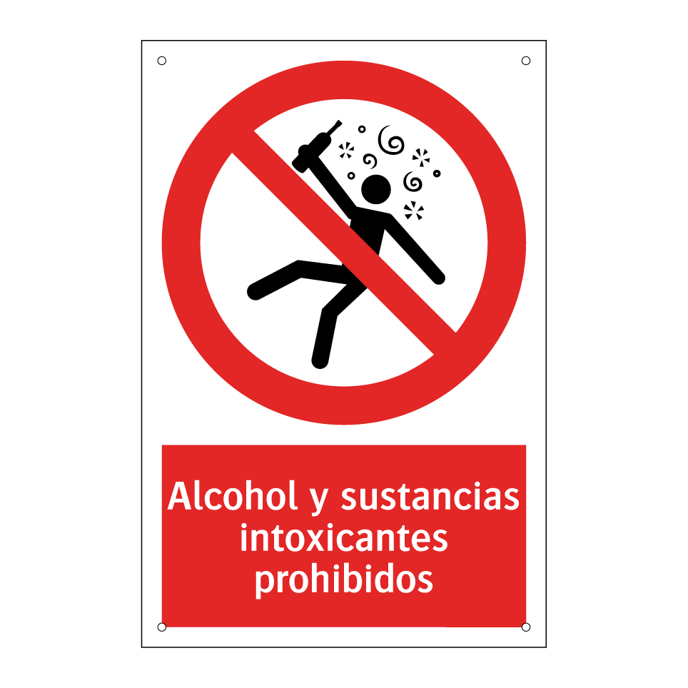 Alcohol y sustancias intoxicantes prohibidos