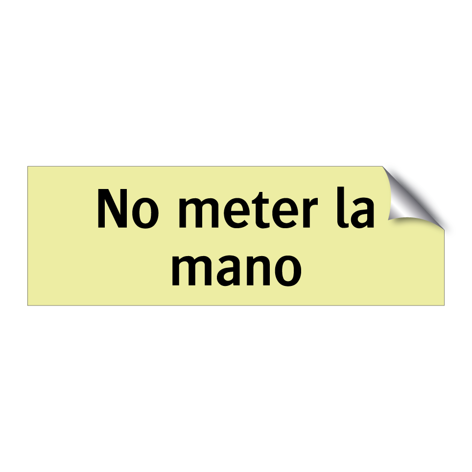 No meter la mano