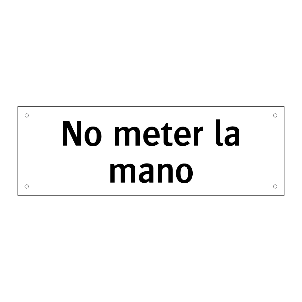 No meter la mano