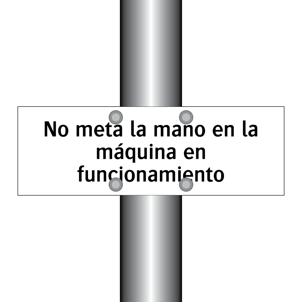No meta la mano en la máquina en funcionamiento