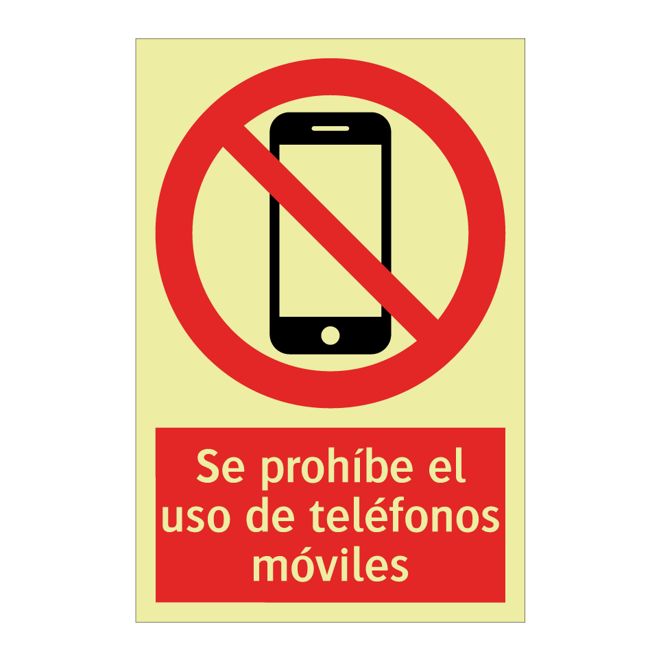 Se prohíbe el uso de teléfonos móviles
