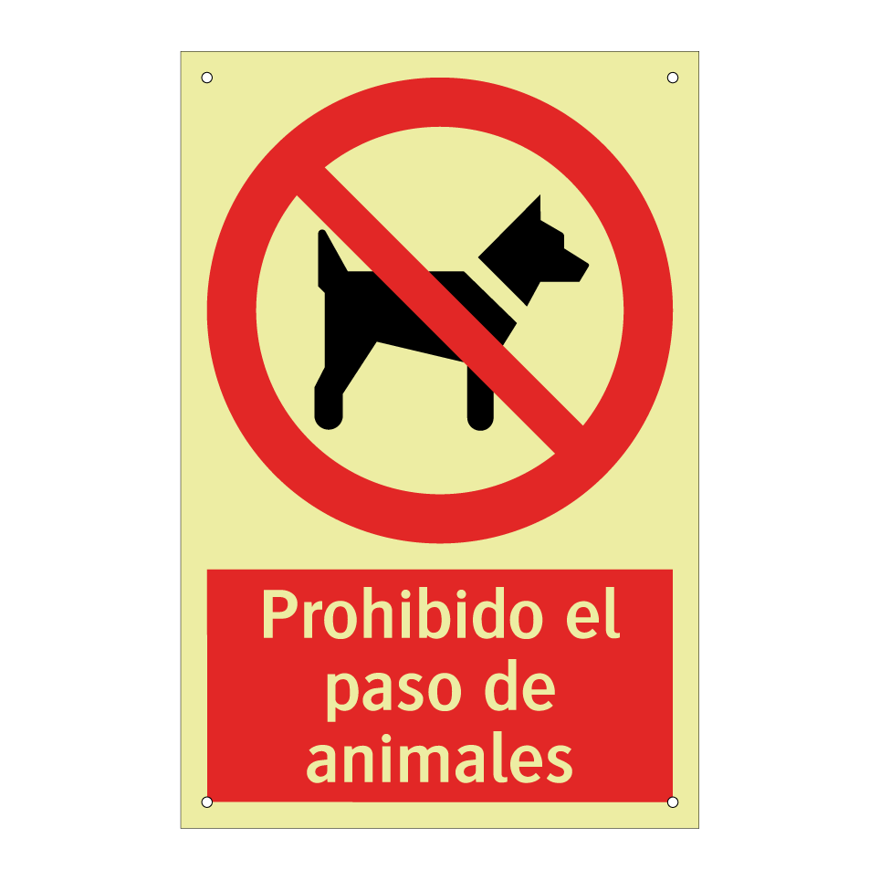 Prohibido el paso de animales