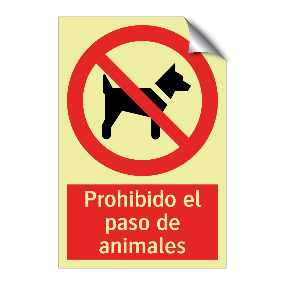 Prohibido el paso de animales