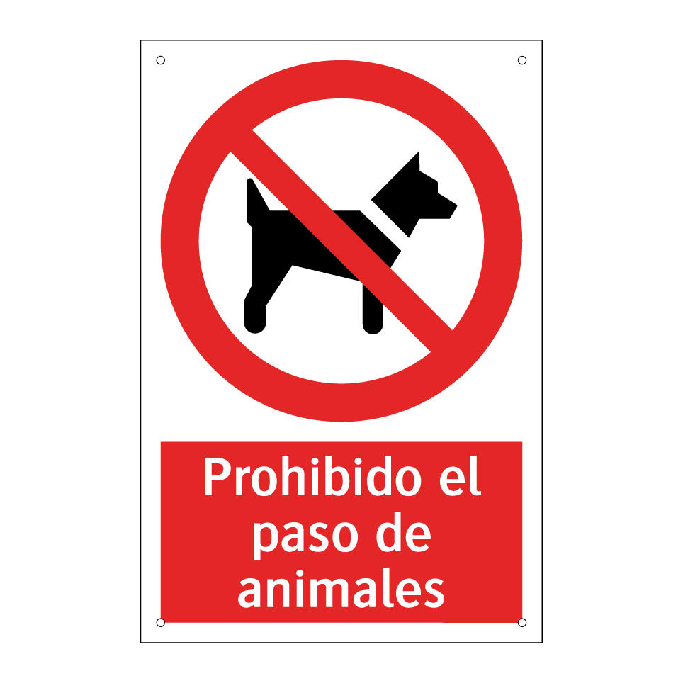 Prohibido el paso de animales