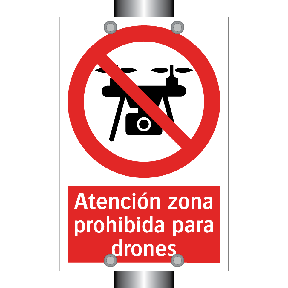 Atención zona prohibida para drones