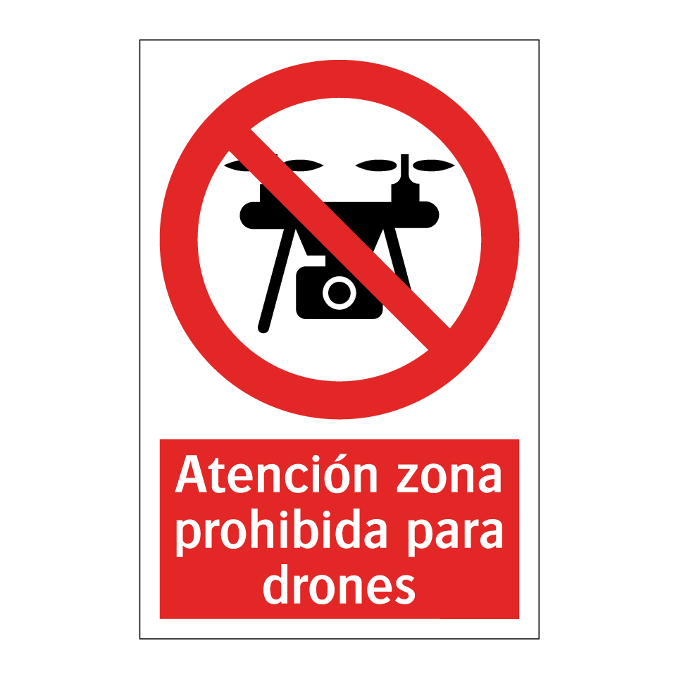 Atención zona prohibida para drones