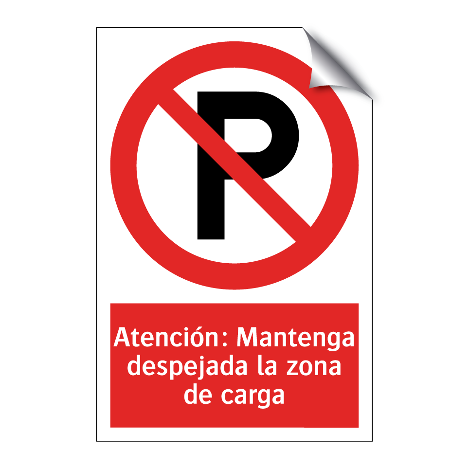 Atención: Mantenga despejada la zona de carga