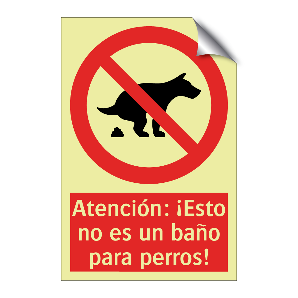 Atención: ¡Esto no es un baño para perros!