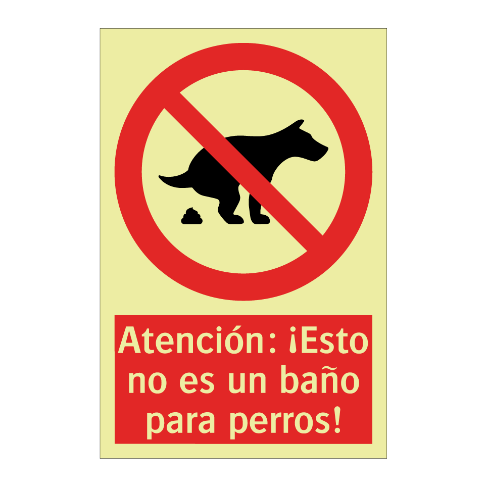 Atención: ¡Esto no es un baño para perros!